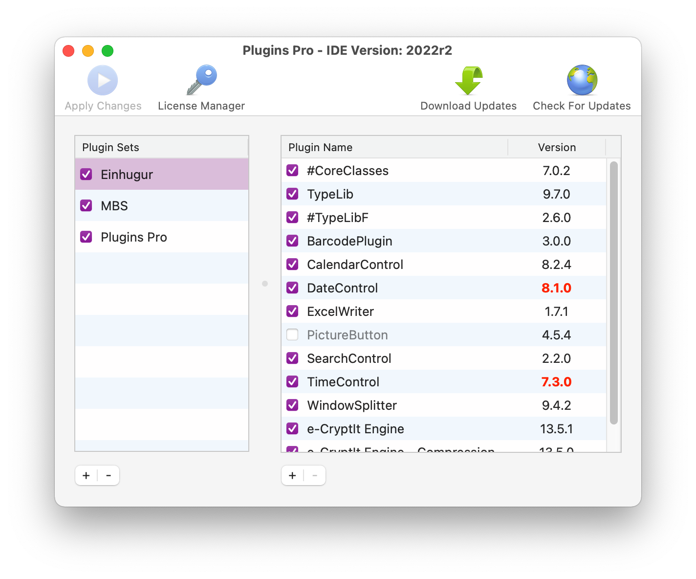 Plugins Pro main window screenshot