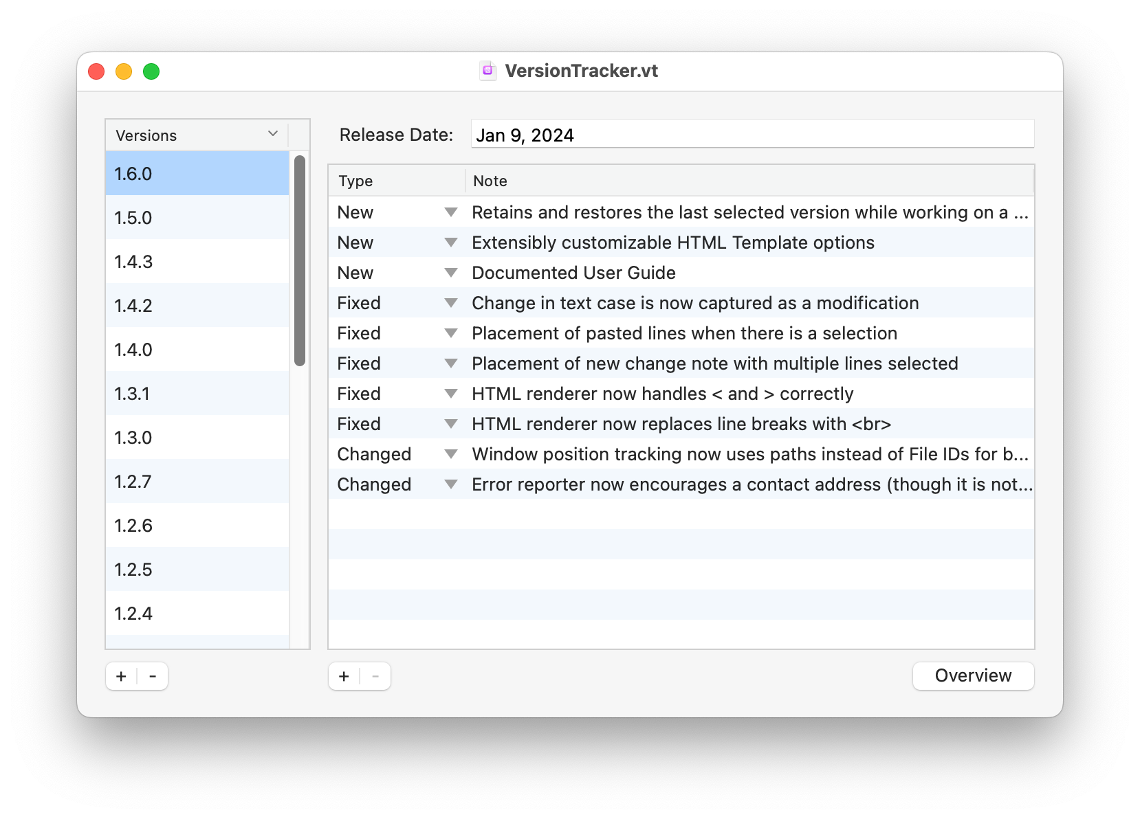 VersionTracker screenshot